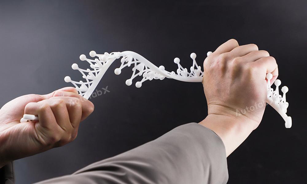 Marketing Points for TPU in SLS Printing  High Flexibility and Elasticity: TPU (Thermoplastic Polyurethane) offers excellent flexibility and elasticity, making it ideal for parts that require rubber-like properties.  Durable and Impact Resistant: TPU has high impact resistance and is resistant to abrasion, providing durability for functional applications.  Chemical Resistance: TPU exhibits good resistance to oils, greases, and certain chemicals, making it suitable for industrial applications.  Complex Geometries: SLS technology allows for the production of complex geometries without support structures, making it ideal for intricate designs.  Soft Touch and Comfortable Feel: TPU provides a soft touch, making it suitable for consumer goods that require user comfort.