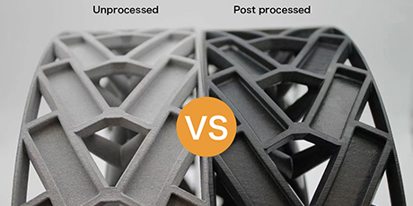 Vapor Smooth A common post-processing step performed on SLS to improve porosity, reduce roughness, and improve the look and feel.